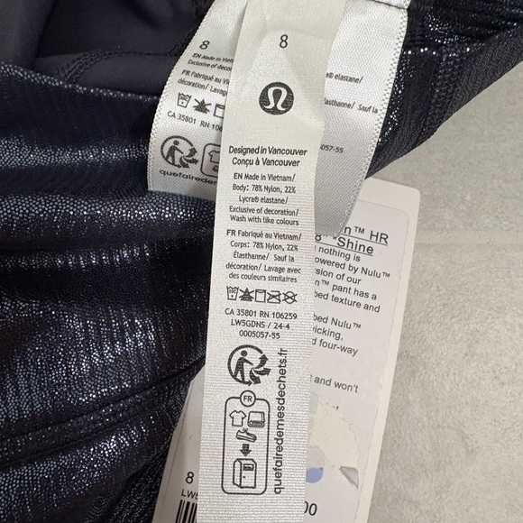 Lululemon Align Rib HR 28’’ Radiate Foil Print Black Night Size 8 - Picture 8 of 12